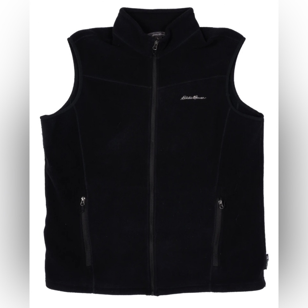 Eddie Bauer Vest Adult medium Full Zip Fleece Outdoor Casual Men